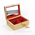 great quality golden PU leather box,jewelry box,makeup box